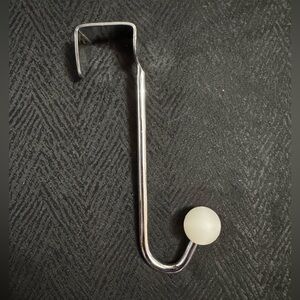 Silver Hook with White Ball End